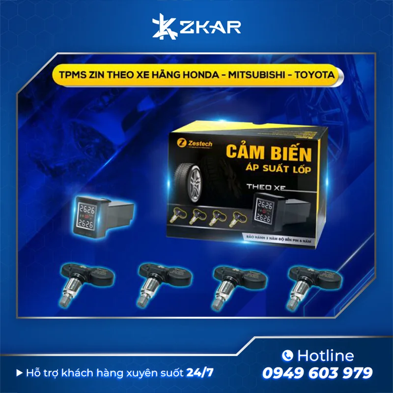 Lợi ích cảm biến áp suất lốp theo xe Mitsubishi - Honda - Toyota