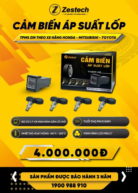 Bảng giá cảm biến áp suất lốp theo xe