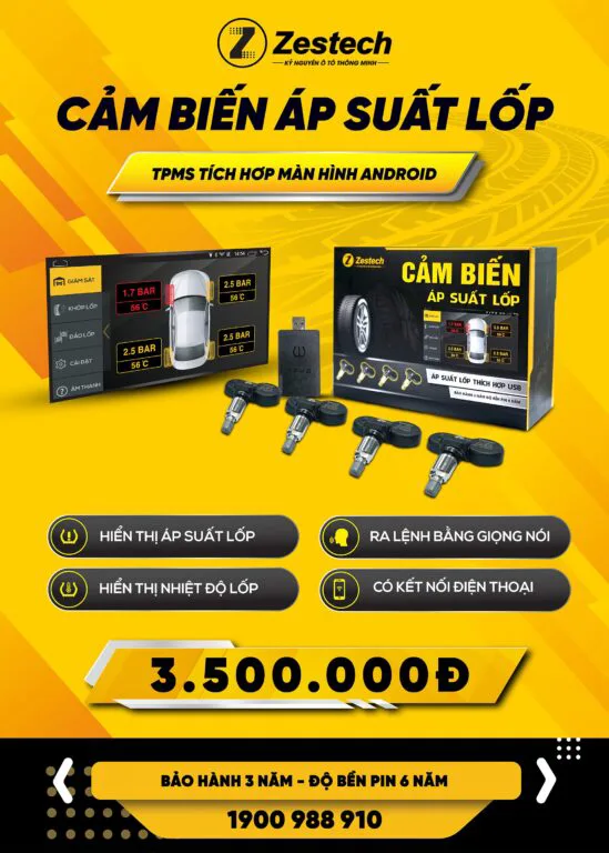 Bảng giá cảm biến áp suất lốp tích hợp màn hình android