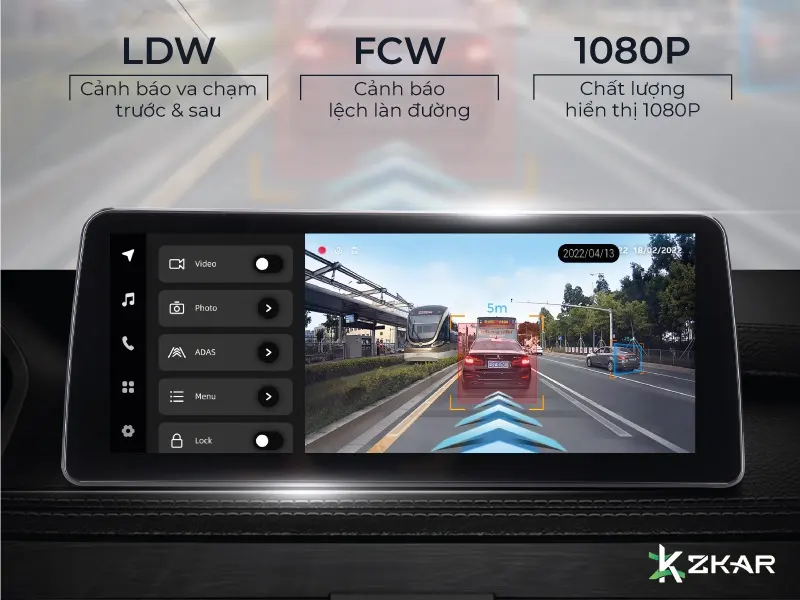 Màn hình teyes lux one tích hợp hỗ trợ lái xe an toàn