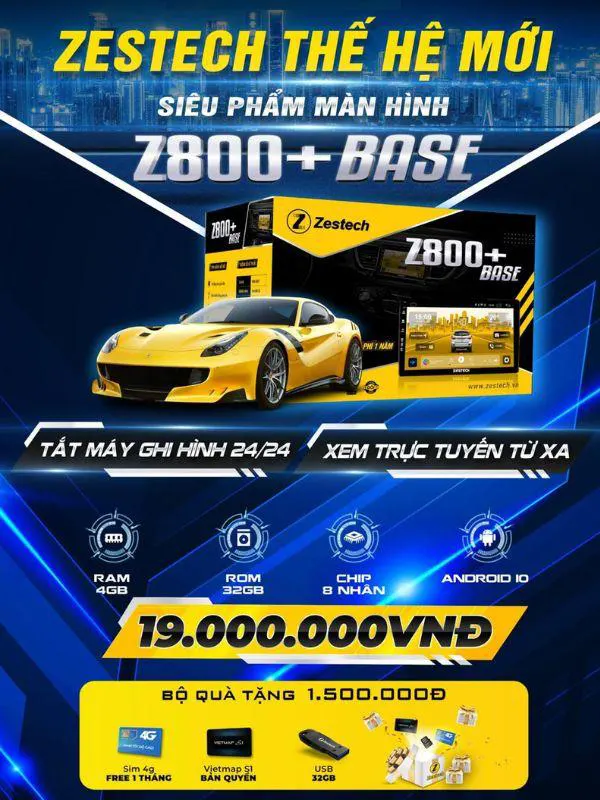 Bảng giá màn hình android Zestech Z800+ Base