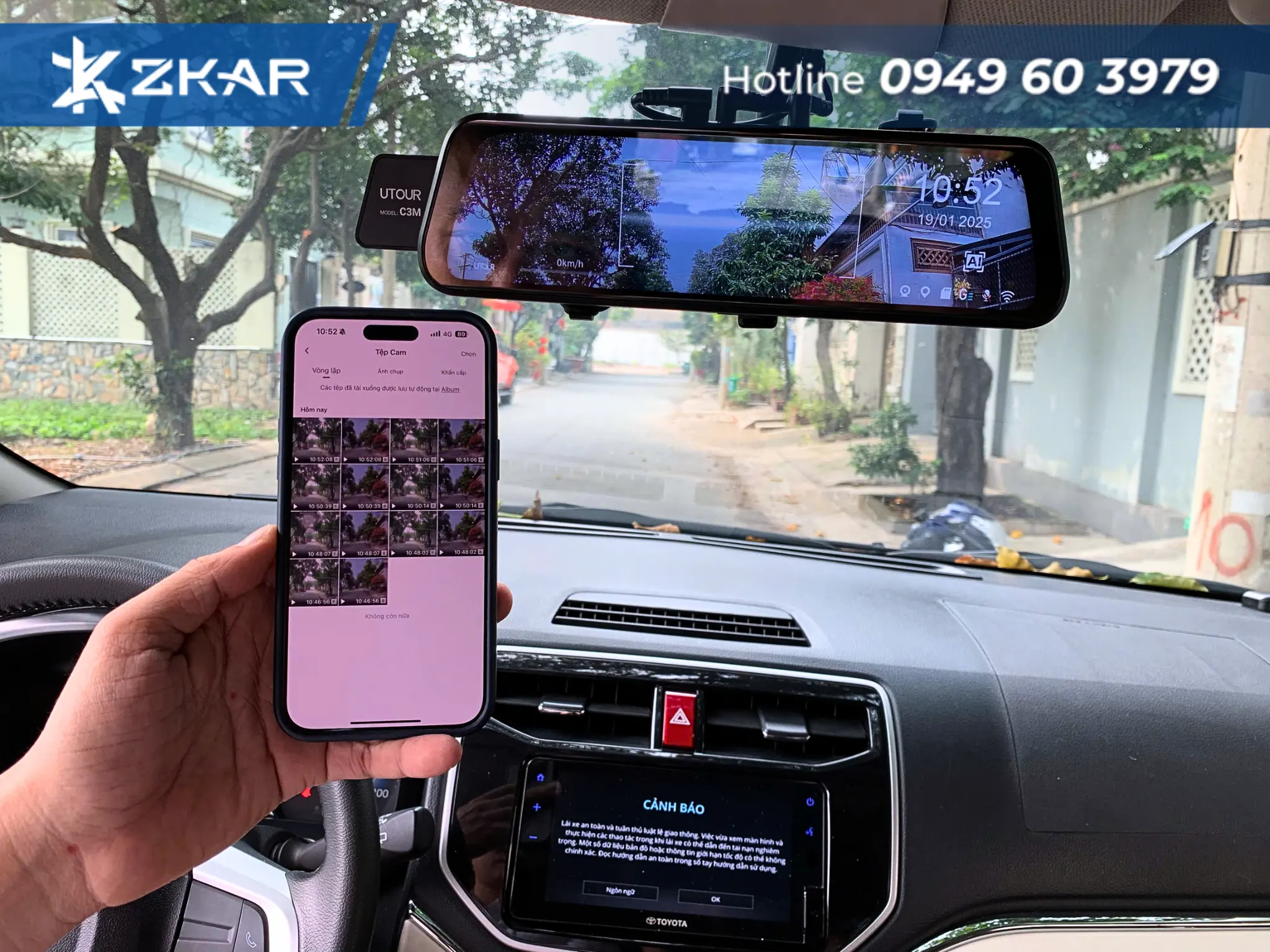 Địa chỉ lắp đặt camera hành trình toyota yaris tại tphcm