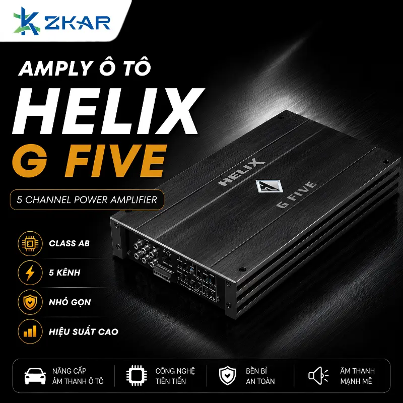 Độ Loa Amply Helix G Five Cho Ô Tô