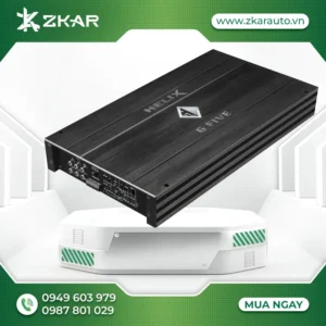 Gắn âm li 5 kênh lắp xe ô tô Helix G Five tại TpHCM