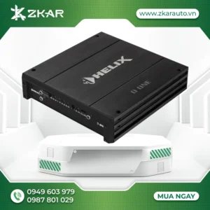 Gắn âm li 2 kênh lắp xe ô tô Helix D One tại TpHCM