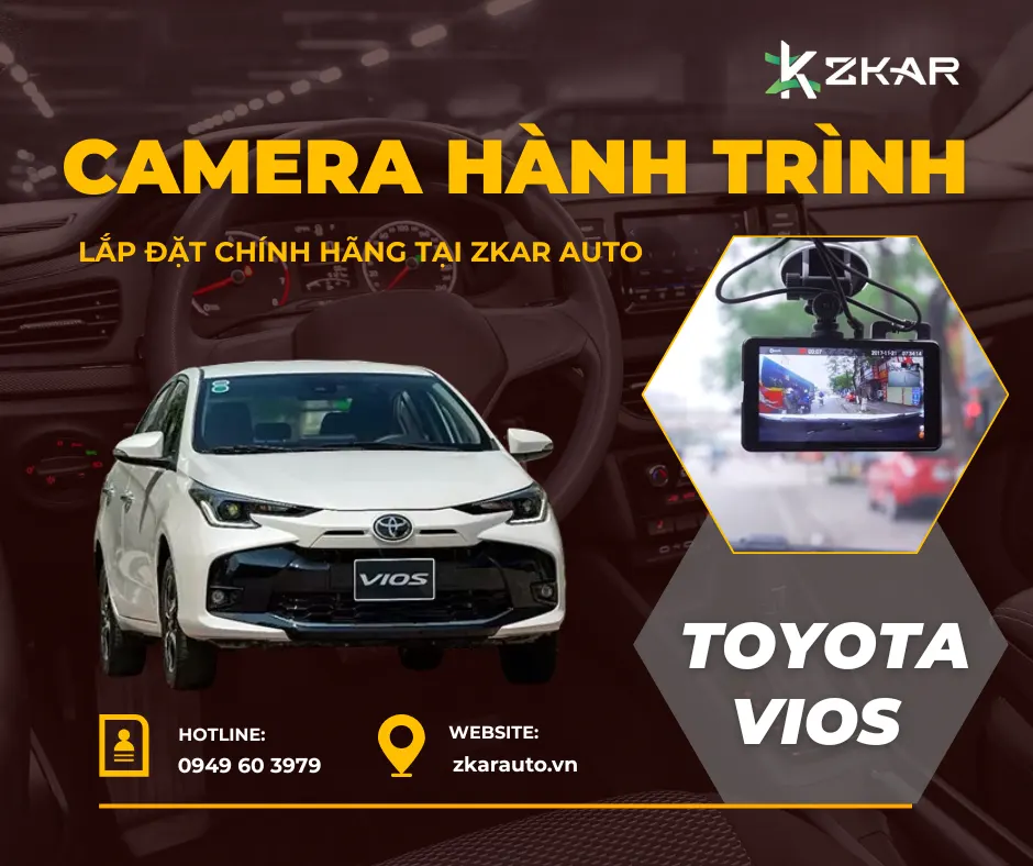 Lắp Camera Hành Trình Cho Xe Toyota Vios