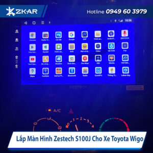Xe Toyota Wigo Lắp Màn Hình Zestech S100J - 6tr9