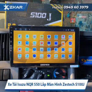Xe Tải Isuzu NQR 550 Lắp Màn Hình Zestech S100J - Giá 6tr9