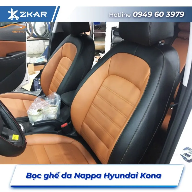 Bọc Ghế Da Nappa Xe Hyundai Kona Tại TPHCM