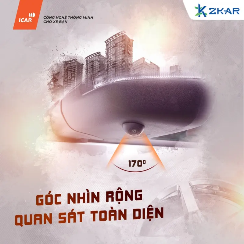 Camera 3 Mắt Icar Y5 - Góc nhìn chân thực 170 độ