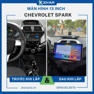 Lắp Màn Hình 13 Inch Xe Chevrolet Spark Tại TPHCM