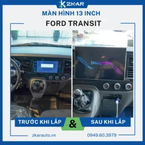 Lắp Màn Hình 13 Inch Xe Ford Transit Tại TPHCM