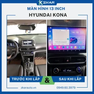 Lắp Màn Hình 13 Inch Xe Hyundai Kona Tại TPHCM