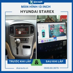 Lắp Màn Hình 13 Inch Xe Hyundai Starex Tại TPHCM