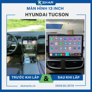 Lắp Màn Hình 13 Inch Xe Hyundai Tucson Tại TPHCM