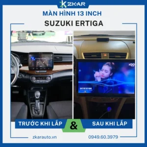 Lắp Màn Hình 13 Inch Xe Suzuki Ertiga Tại TPHCM