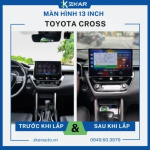 Lắp Màn Hình 13 Inch Xe Toyota Corolla Cross Tại TPHCM