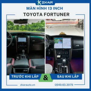 Lắp Màn Hình 13 Inch Xe Toyota Fortuner Tại TPHCM