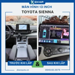 Lắp Màn Hình 13 Inch Xe Toyota Sienna Tại TPHCM