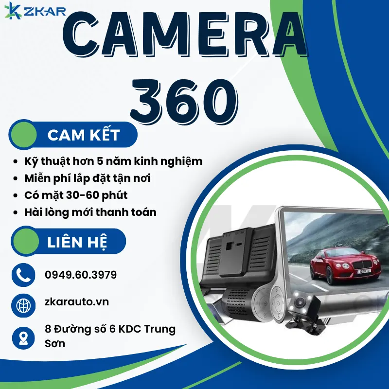 Camera 360 Độ Ô Tô Tại TPHCM | Bảng Giá Mới 2024