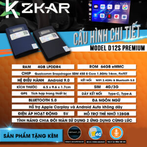 HTD Smart Carplay AI Box D12S Premium - Giá 6tr600