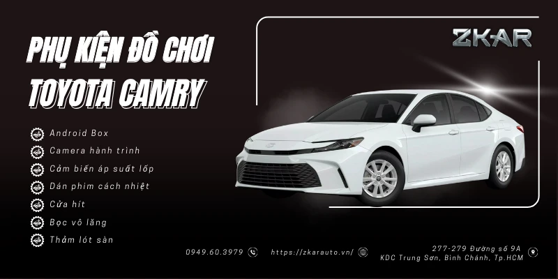 Tổng Hợp Phụ Kiện Đồ Chơi Cho Xe Toyota Camry