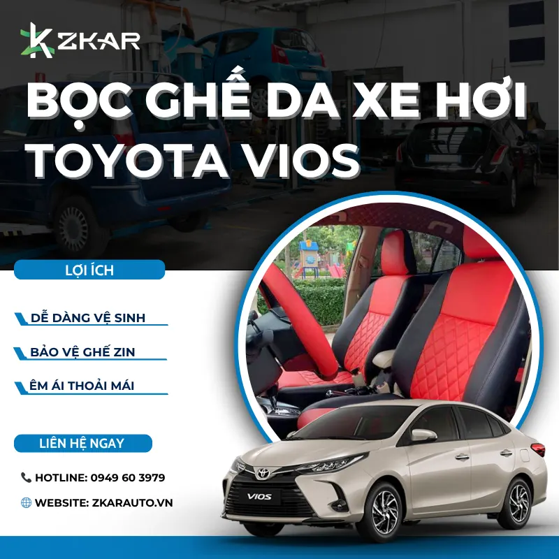 Bọc ghế da xe toyota vios