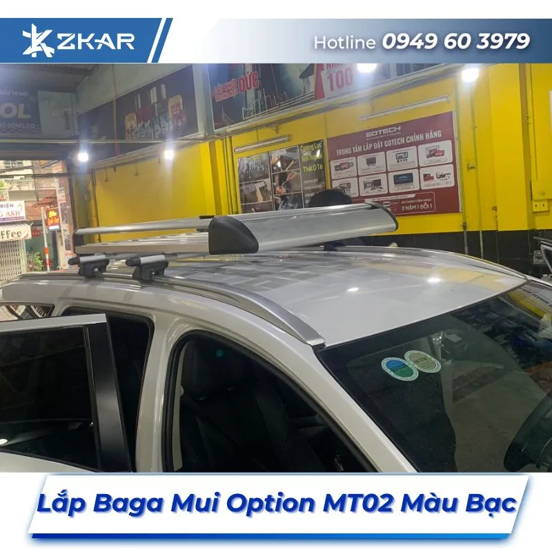 Lắp Đặt Baga Mui Option MT02 Màu Bạc Tại TPHCM