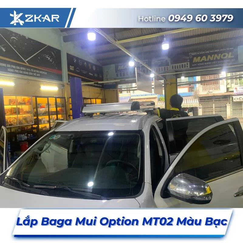 Lắp Đặt Baga Mui Option MT02 Màu Bạc Tại TPHCM