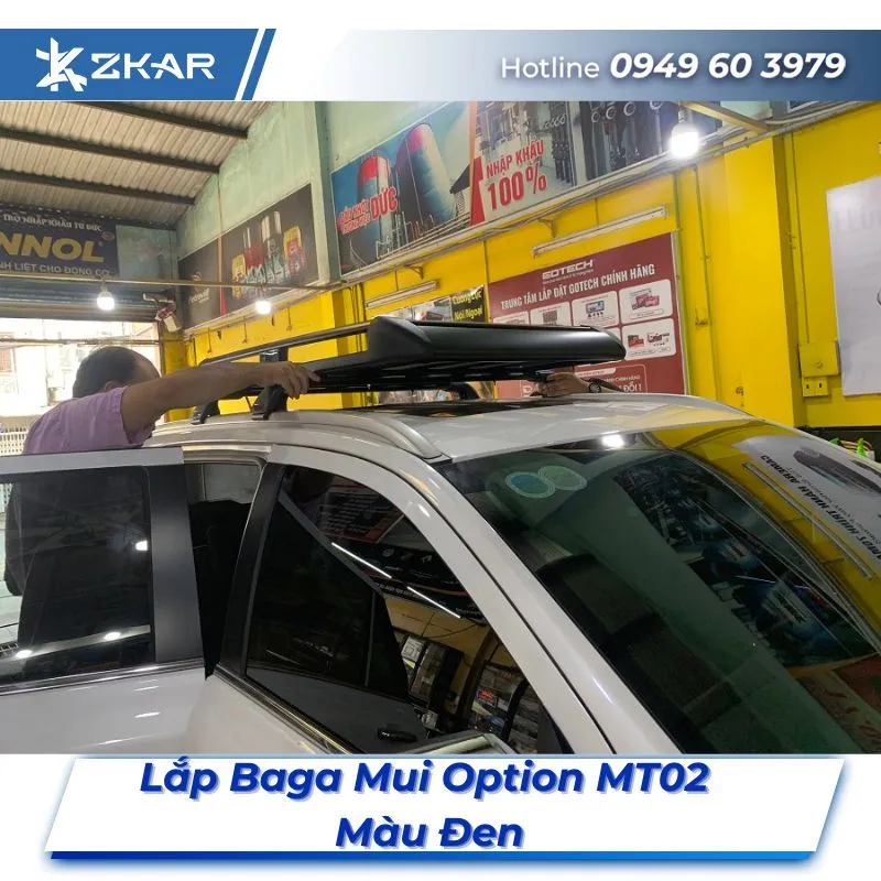 Lắp Đặt Baga Mui Option MT02 Màu Đen Tại TPHCM
