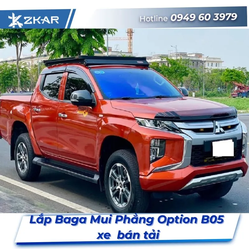 Lắp Đặt Baga Mui Phẳng Option B05 Cho Xe Bán Tải Tại TPHCM