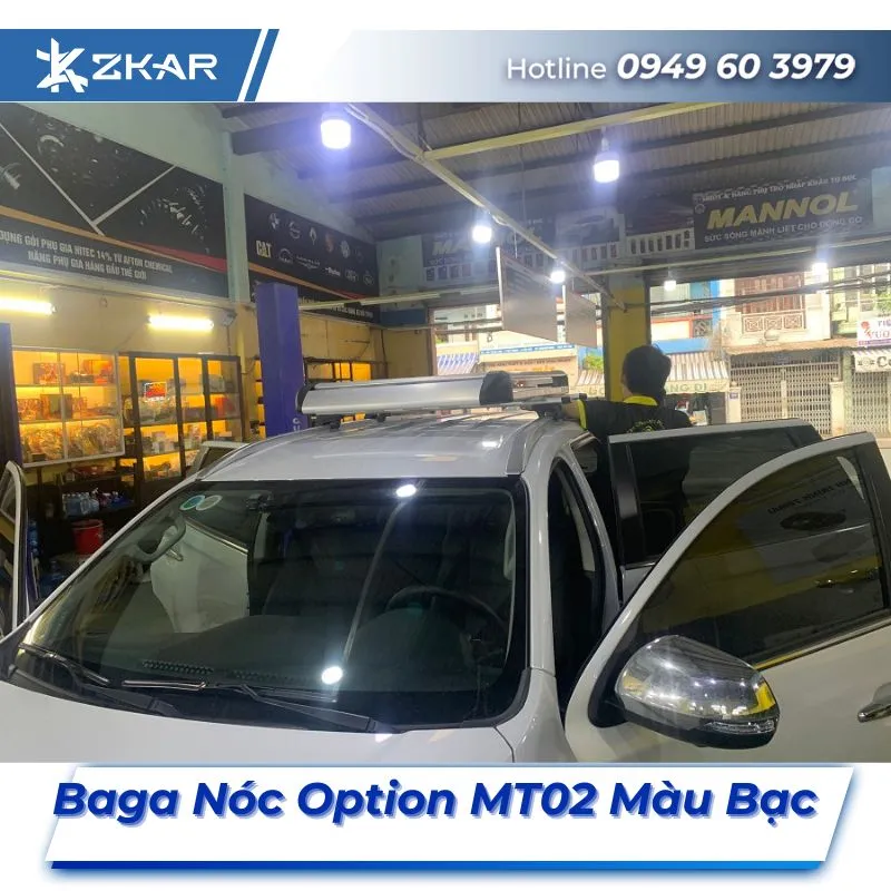 Lắp Đặt Baga Nóc Option MT02 Màu Bạc Tại TPHCM