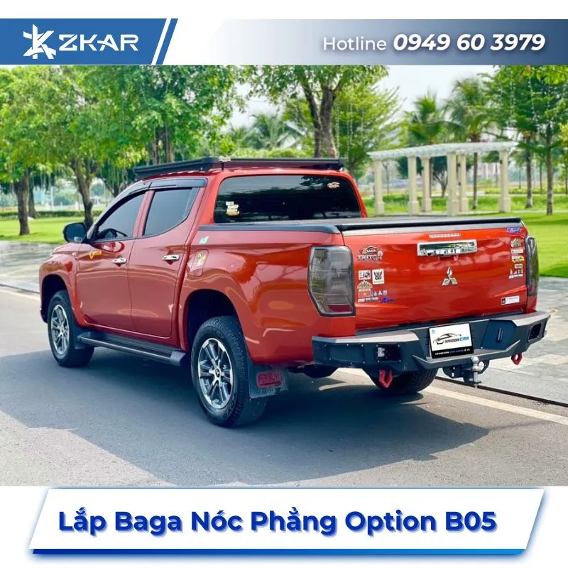 Lắp Đặt Baga Nóc Phẳng Option B05 Cho Xe Bán Tải Tại TPHCM