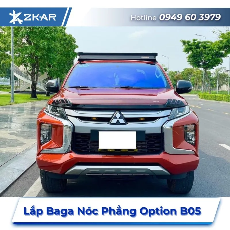 Lắp Đặt Baga Nóc Phẳng Option B05 Cho Xe Bán Tải Tại TPHCM