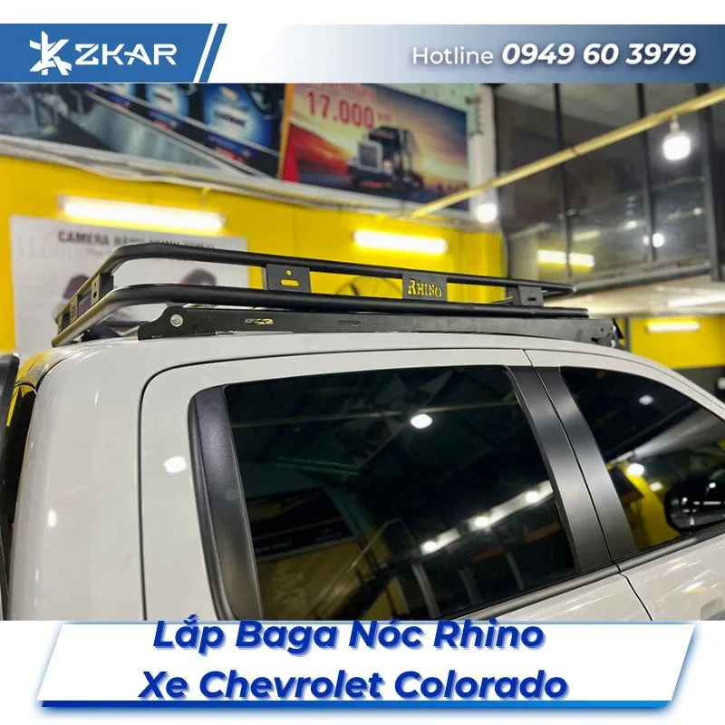 Lắp Đặt Baga Nóc Rhino Xe Chevrolet Colorado Tại TPHCM