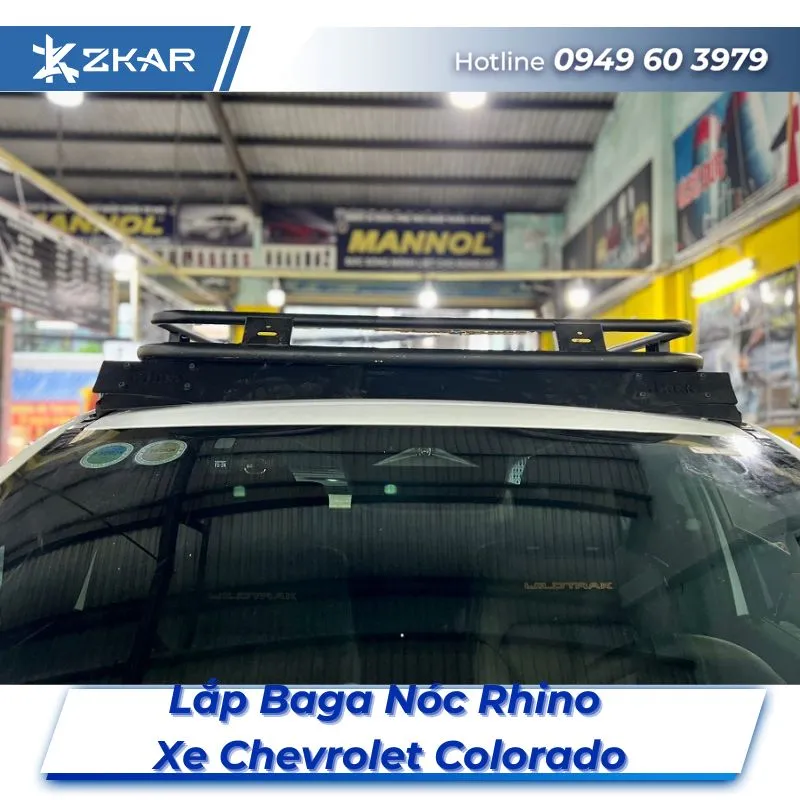 Lắp Đặt Baga Nóc Rhino Xe Chevrolet Colorado Tại TPHCM