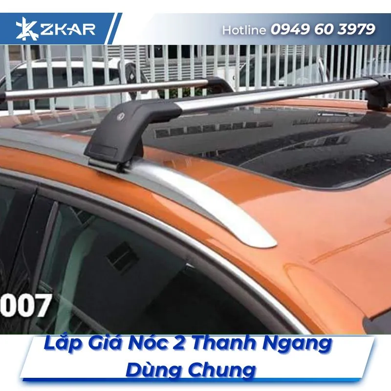Lắp Đặt Giá Nóc 2 Thanh Ngang Dùng Chung Tại TPHCM