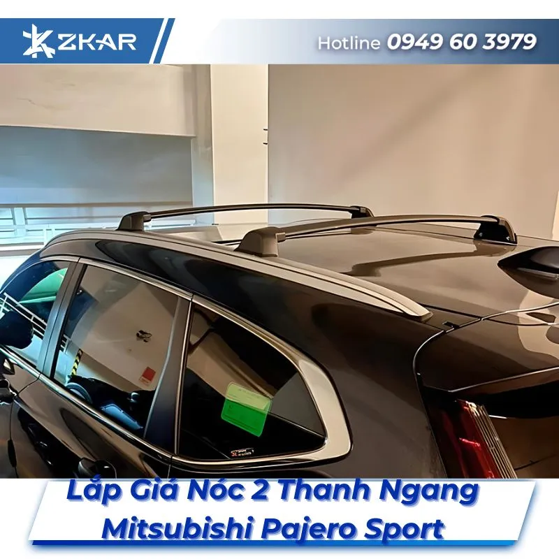 Lắp Đặt Giá Nóc 2 Thanh Ngang Xe Mitsubishi Pajero Sport Tại TPHCM