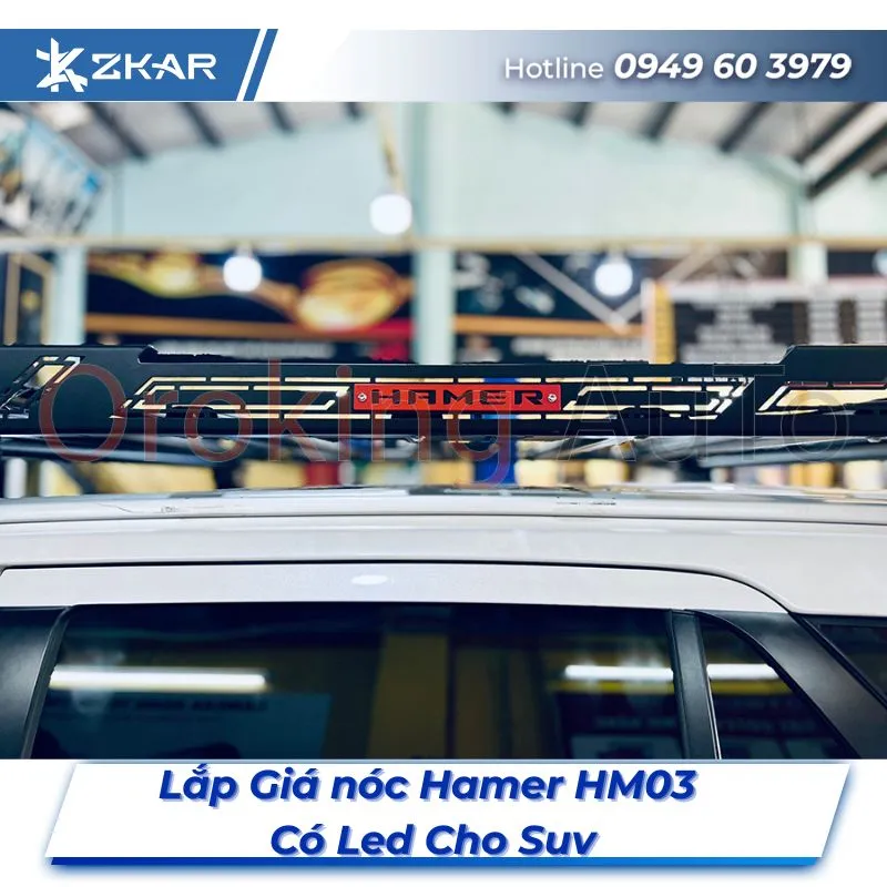 Lắp Đặt Giá Nóc Hamer HM03 Có Led Cho SUV Tại TPHCM