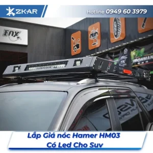 Lắp Đặt Giá Nóc Hamer HM03 Có Led Cho SUV Tại TPHCM