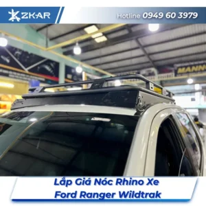 Lắp Đặt Giá Nóc Rhino Xe Ford Ranger Wildtrak Tại TPHCM