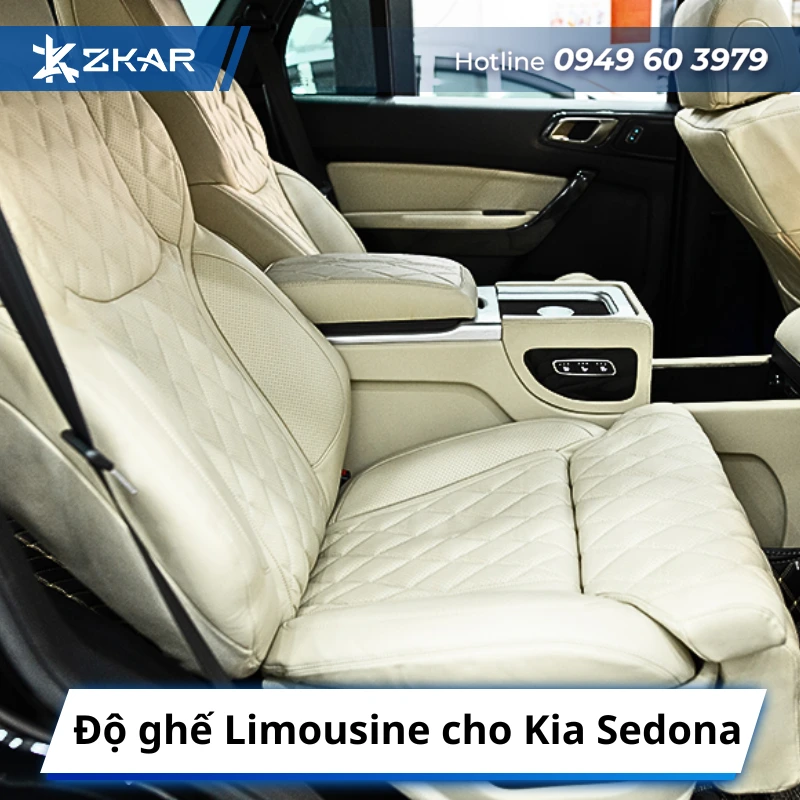 Độ ghế Limousine cho Kia Sedona
