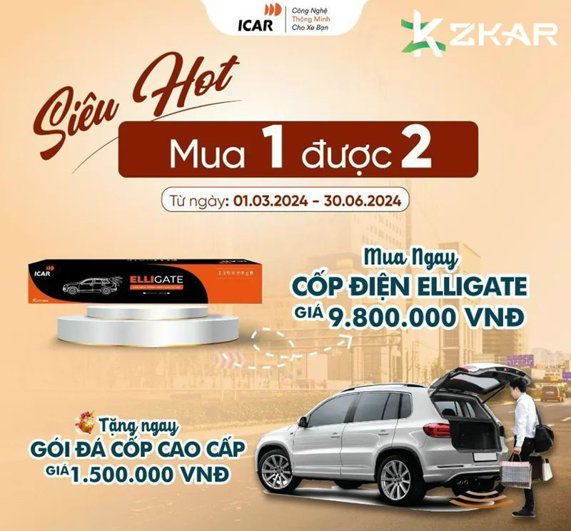 Khuyến mãi lắp cốp điện tại ZKar Auto