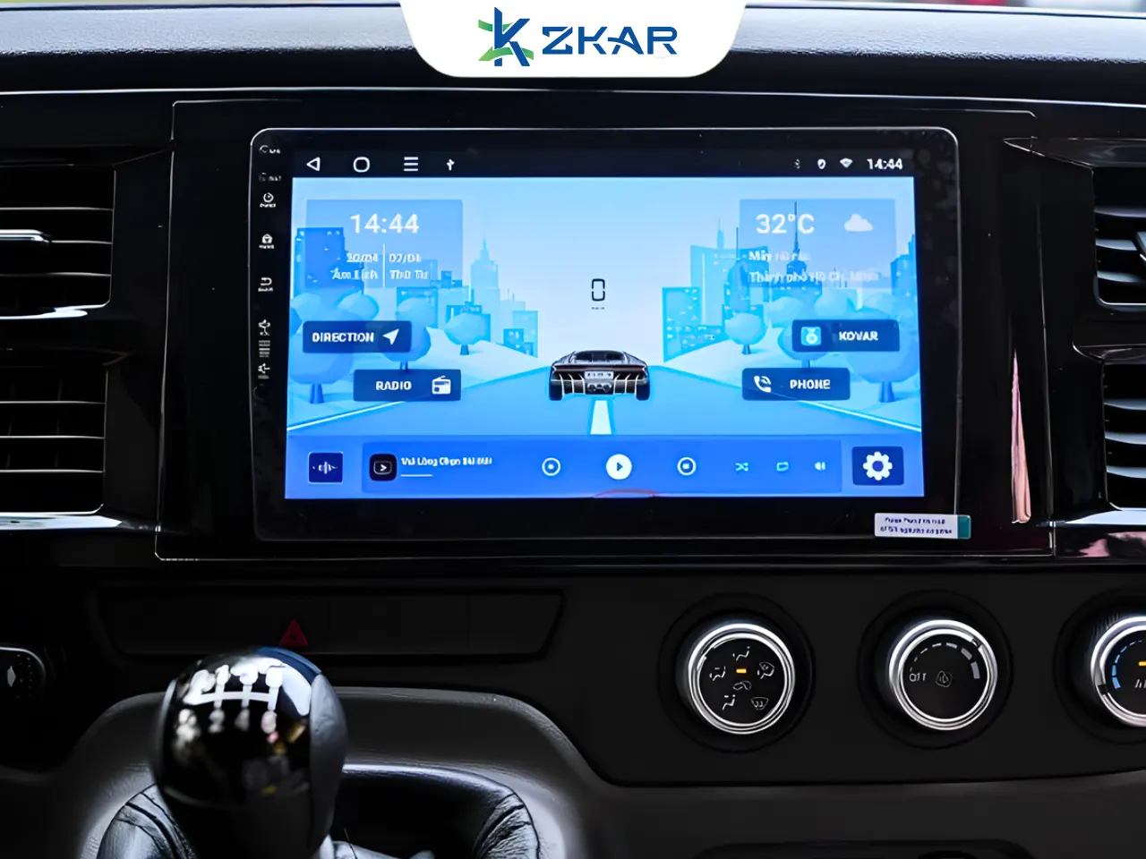 Gắn màn hình android cho Xe Ford Transit