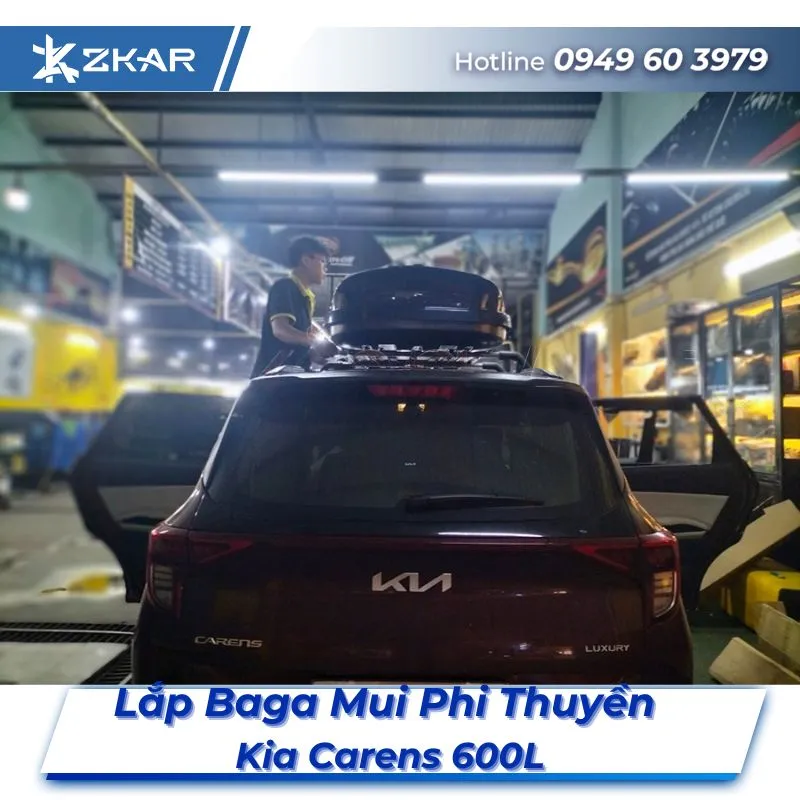 Lắp Đặt Baga Mui Phi Thuyền Kia Carens 600L Tại TPHCM