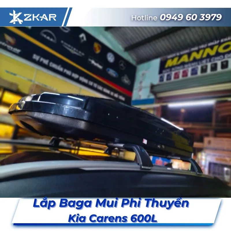 Lắp Đặt Baga Mui Phi Thuyền Kia Carens 600L Tại TPHCM