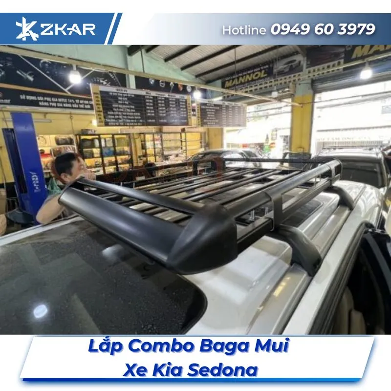 Lắp Đặt Combo Baga Mui Xe Kia Sedona Tại TPHCM