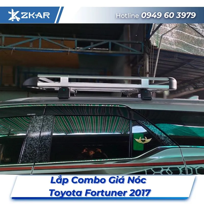 Lắp Đặt Combo Giá Nóc Xe Toyota Fortuner 2017 Tại TPHCM