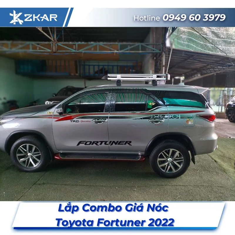 Lắp Đặt Combo Giá Nóc Xe Toyota Fortuner 2022 Tại TPHCM