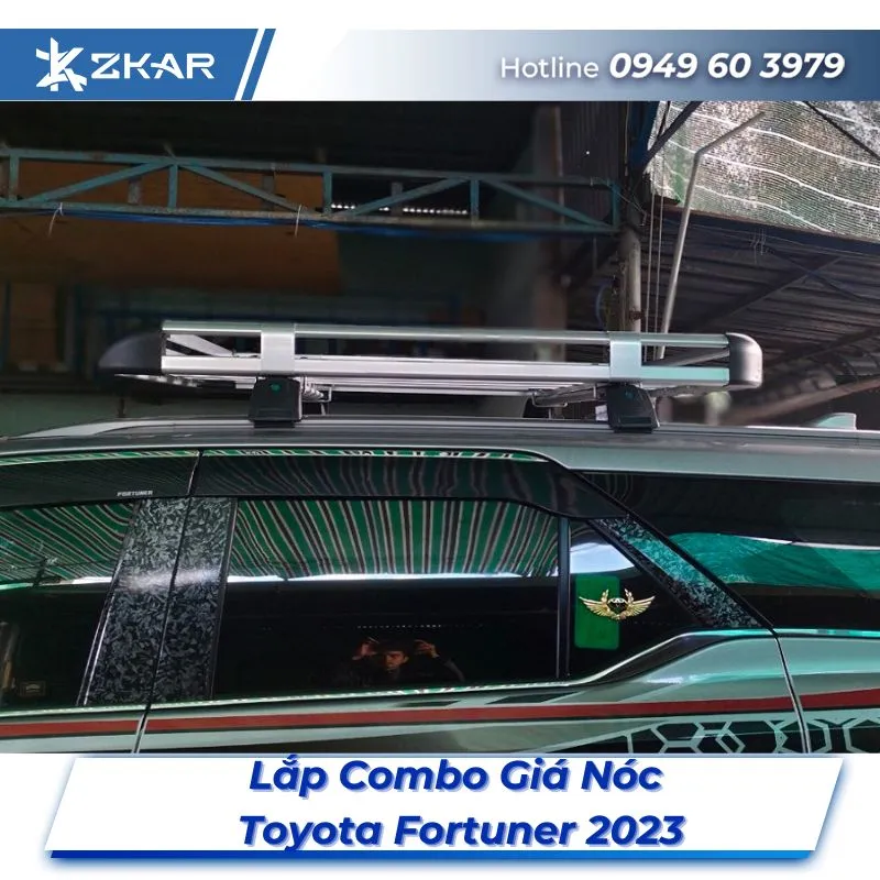 Lắp Đặt Combo Giá Nóc Xe Toyota Fortuner 2023 Tại TPHCM